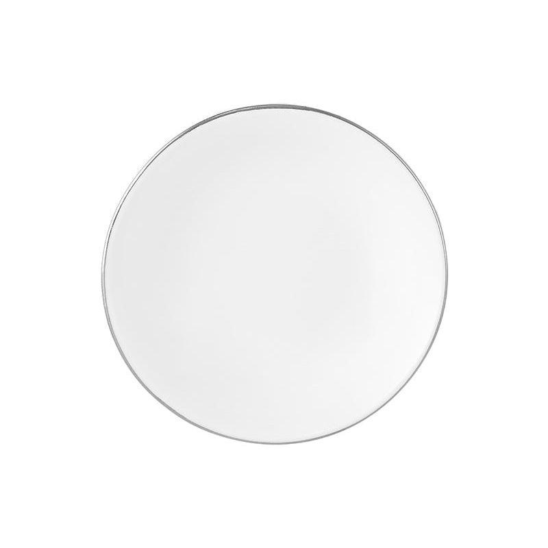 MW White Platinum Round Sauce Dish 9.5cm Platinum