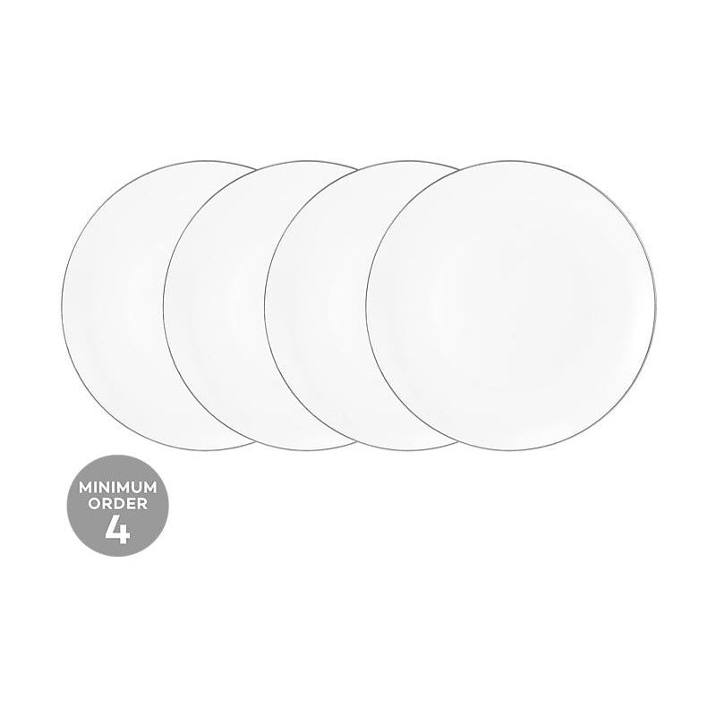 MW White Platinum Coupe Side Plate 19cm Platinum