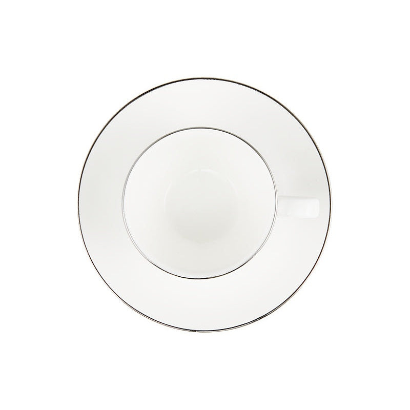 MW White Platinum Coupe Demi Cup & Saucer 90ML Platinum