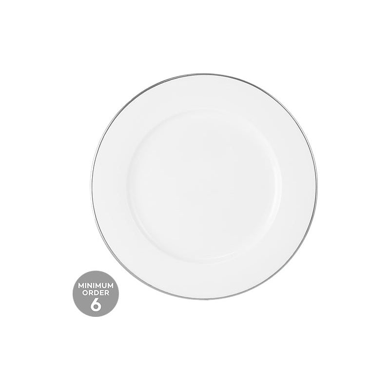 MW White Platinum Rim Side Plate 19cm Platinum