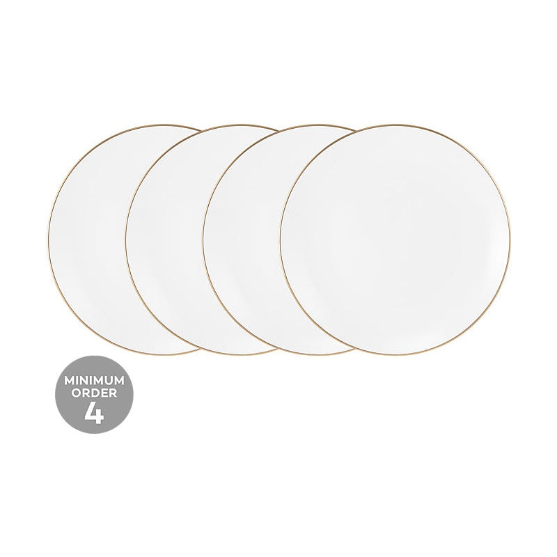 MW White Gold Coupe Side Plate 19cm Gold