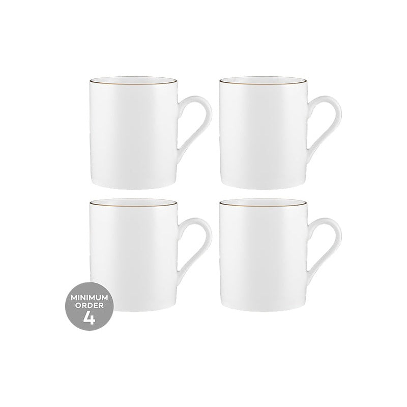 MW White Gold Mug Cylindrical 300ML Gold