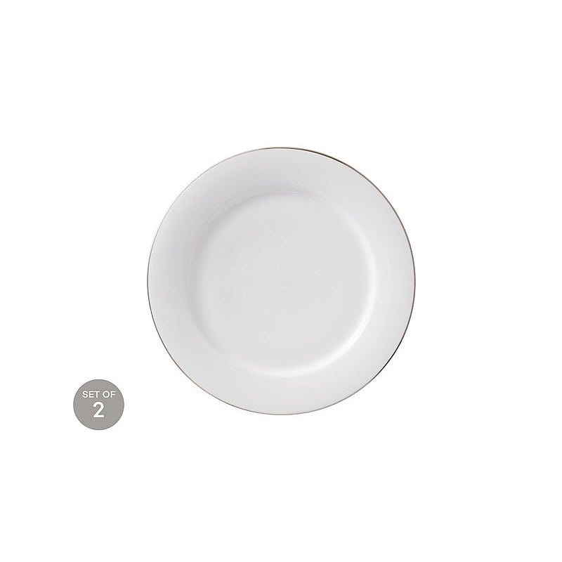 MW White Platinum Rim Charger Plate 31cm Platinum