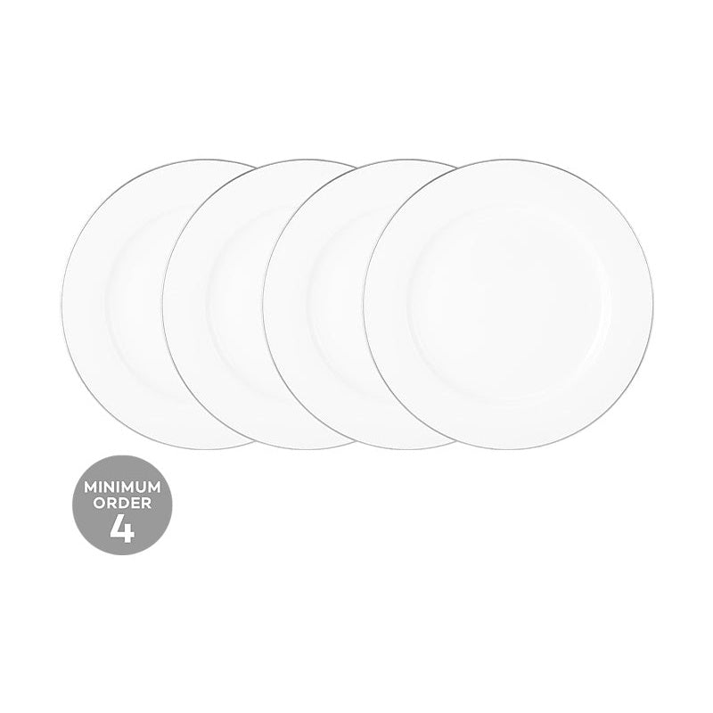 MW White Platinum Rim Dinner Plate 27.5cm Platinum