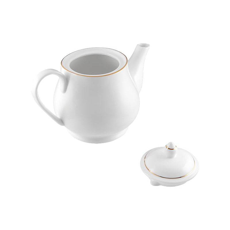 MW White Gold Teapot 1L Gold Gift Boxed