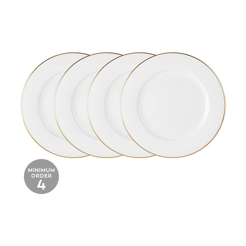 MW White Gold Rim Side Plate 19cm Gold
