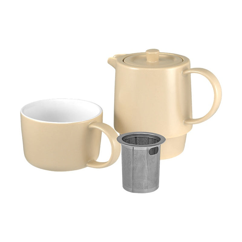 MW Cafe Life Tea for One With Infuser 450ML Sand Gift Boxed