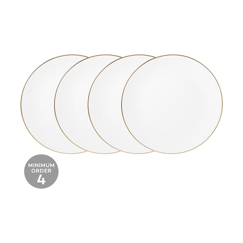 MW White Gold Coupe Entree Plate 23cm Gold