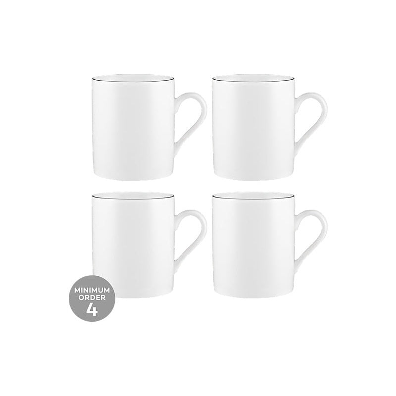 MW White Platinum Mug Cylindrical 300ML Platinum