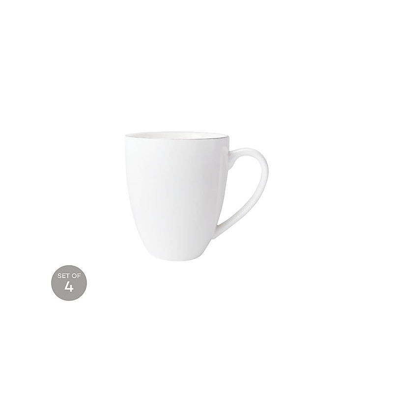 MW White Platinum Coupe Mug 390ML Platinum