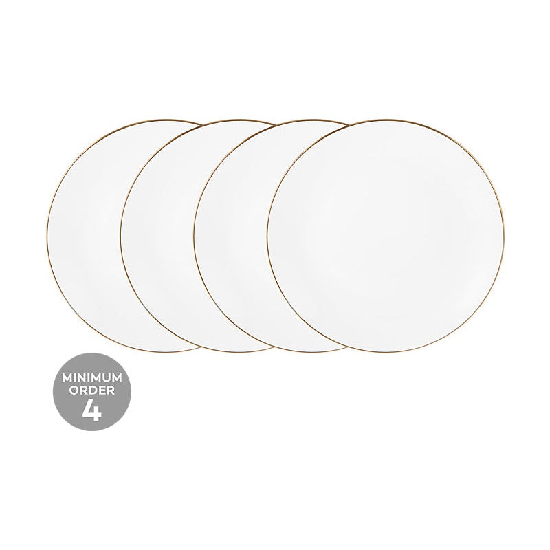 MW White Gold Coupe Dinner Plate 27.5cm Gold
