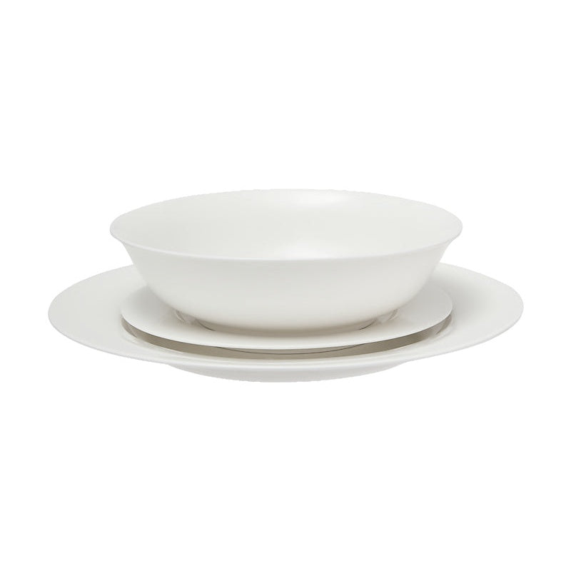 MW White Basics European Rim Dinner Set 12pc Gift Boxed