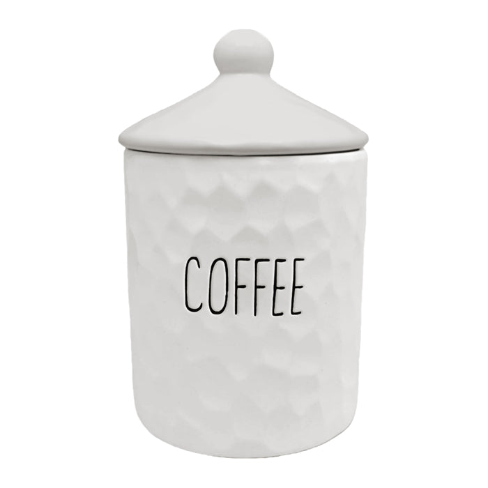 SPADE WHITE CERAMIC COFFEE CANNISTER