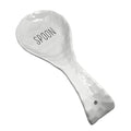 SPADE WHITE CERAMIC SPOON REST