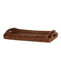 Wicker tray on a white background