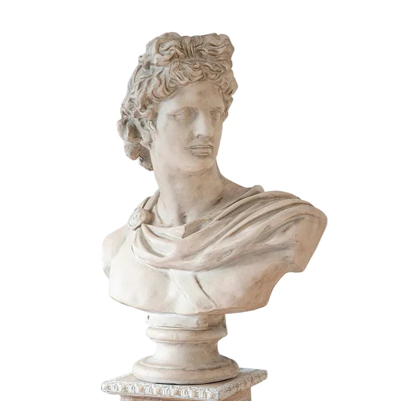 Classical marble bust sculpture vintage European style home decor statue
