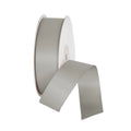 Roll of gray ribbon on a white background