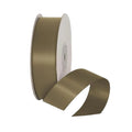Brown ribbon spool on a light gray background