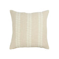 Beige pillow with a textured pattern on a white background