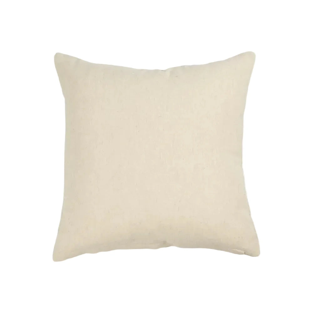 Beige pillow on a light gray background
