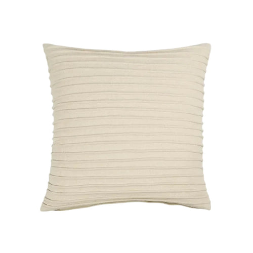Beige textured pillow on a white background