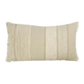 Textured rectangular pillow with striped pattern on a white background