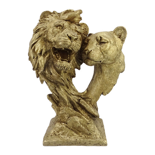 ANGOLA RESIN ANTGOLD LION COUPLE