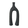 FRITZ RESIN MATT BLACK TWOLEG VASE