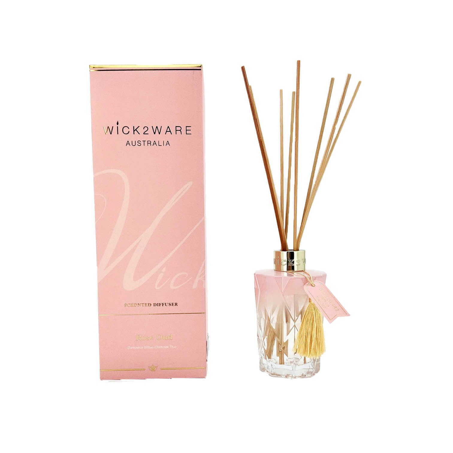 Vick2ware Australia diffuser with pink packaging on a white background