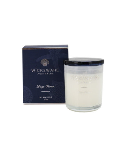 Wick2ware Australia candle and packaging on a white background