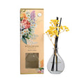Wick2ware diffuser bottle with floral packaging on a white background