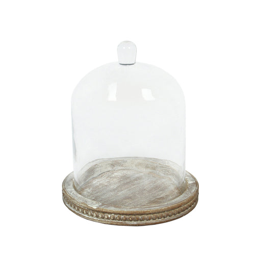 CHEVAL TIMBER GLASS CLOCHE LGE