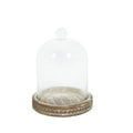 CHEVAL TIMBER GLASS CLOCHE SML