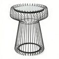JASPER BLACK WIRE SIDE TABLE LGE
