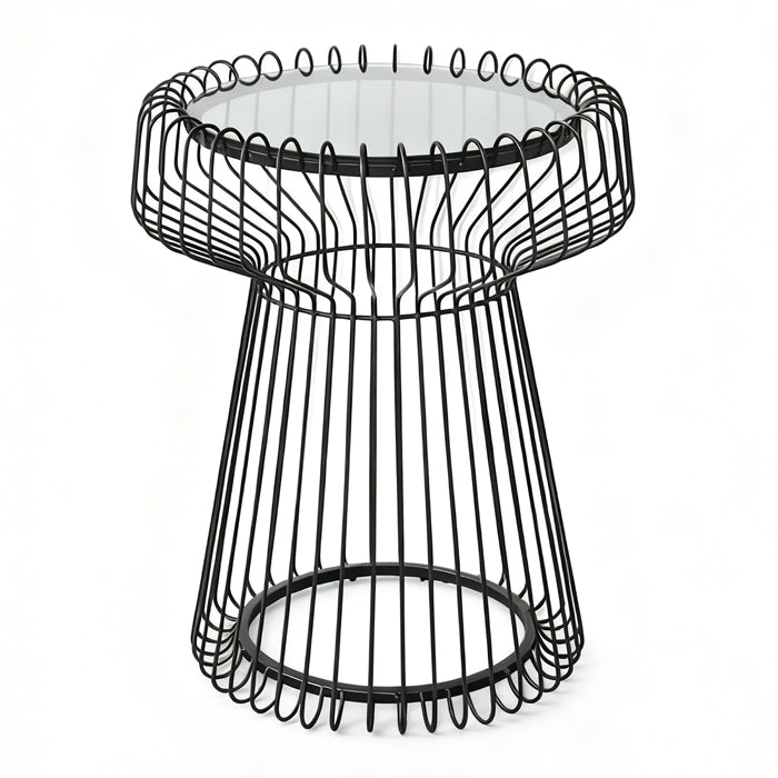 JASPER BLACK WIRE SIDE TABLE LGE