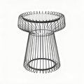 JASPER BLACK WIRE SIDE TABLE SML