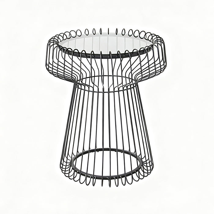 JASPER BLACK WIRE SIDE TABLE SML