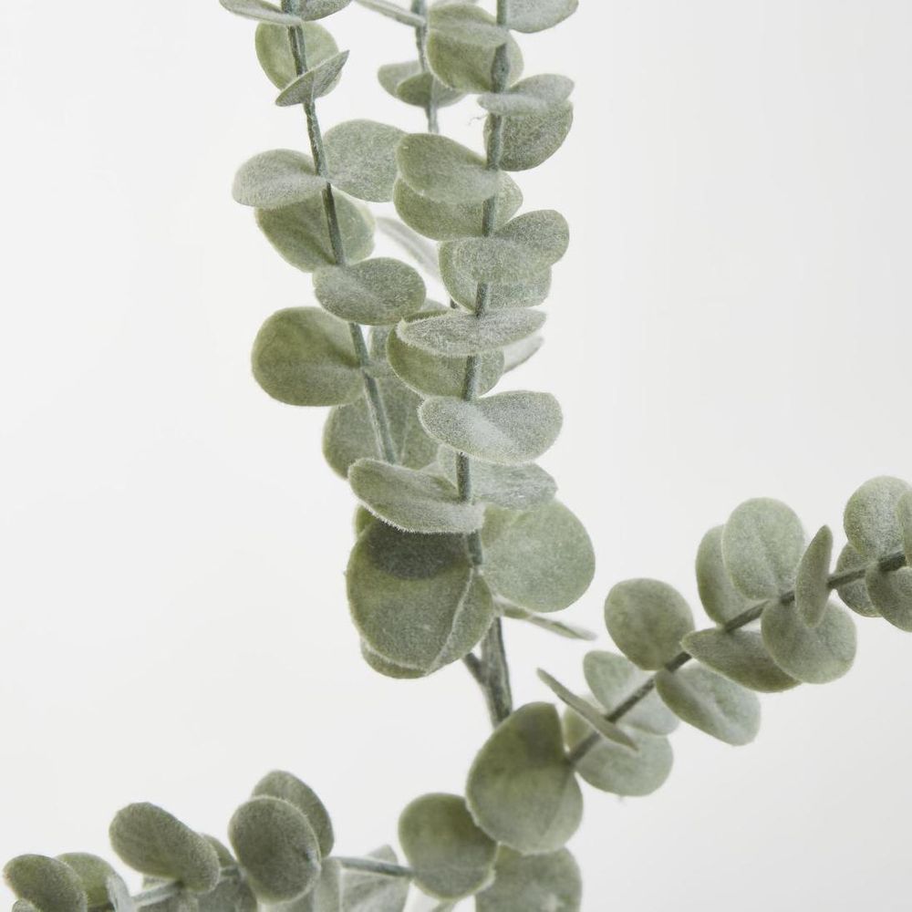 Eucalyptus Flocked Spray 74cm Grey image 3