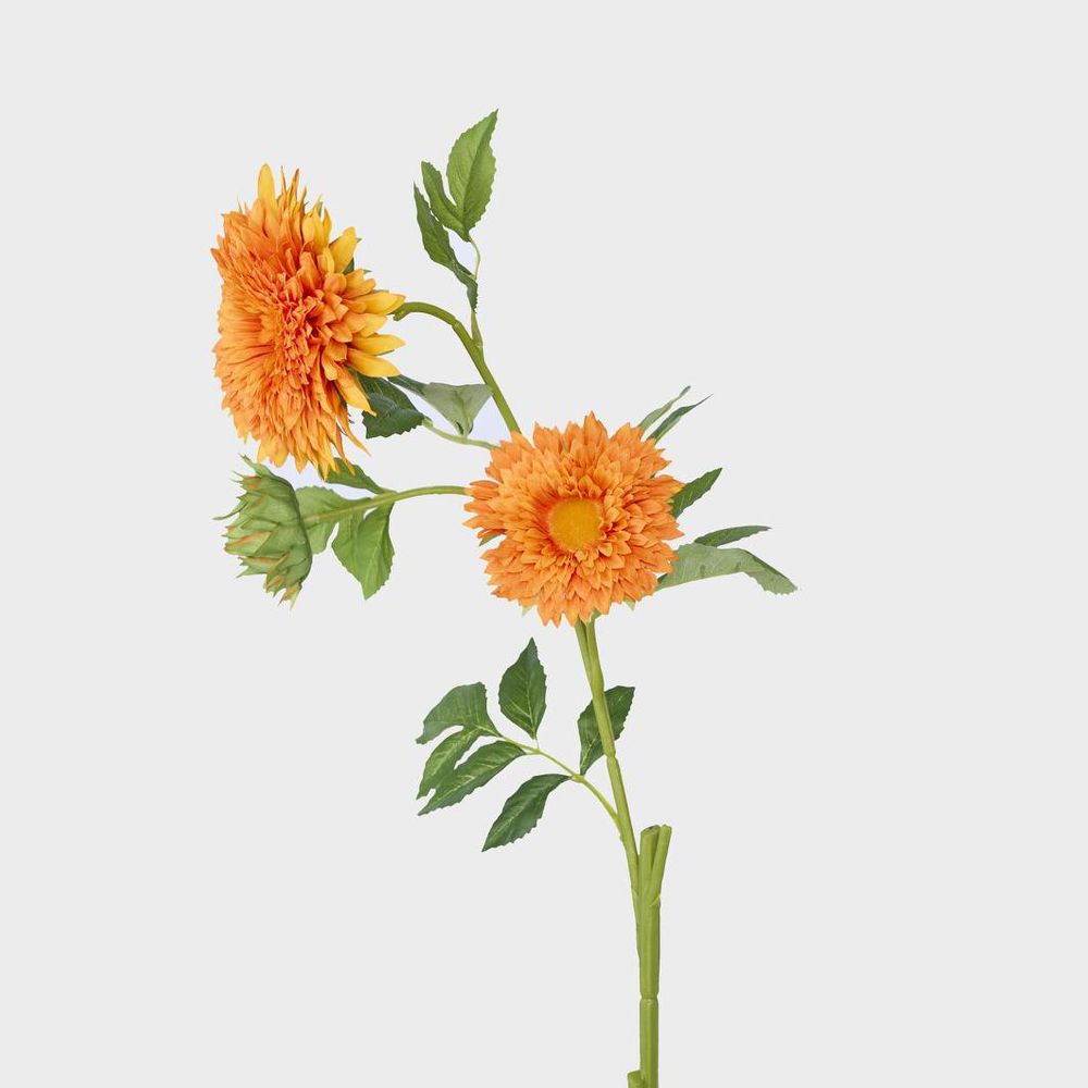 Sunflower Spray With 3 Flowers Orange image 2