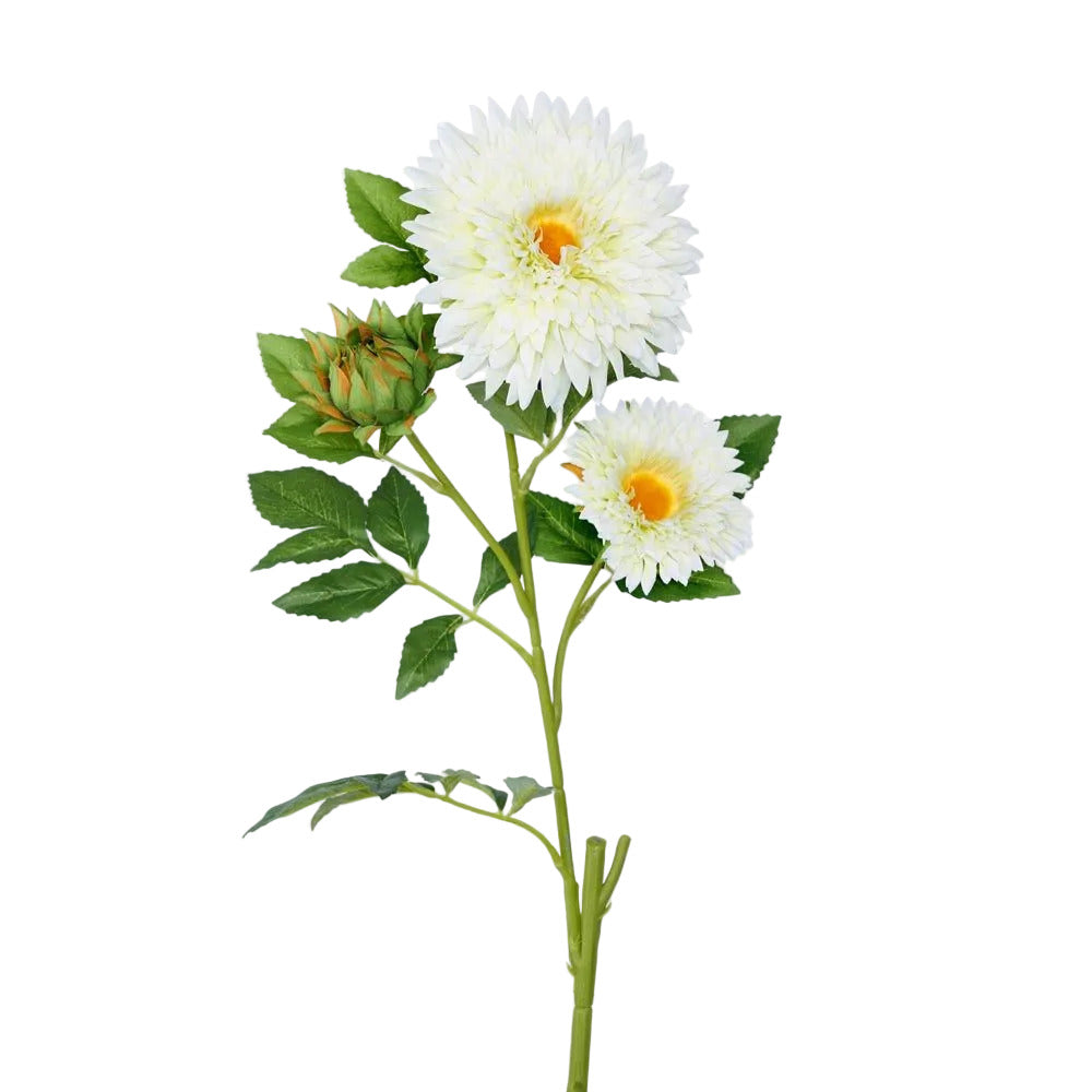 Sunflower Spray With 3 Flowers White