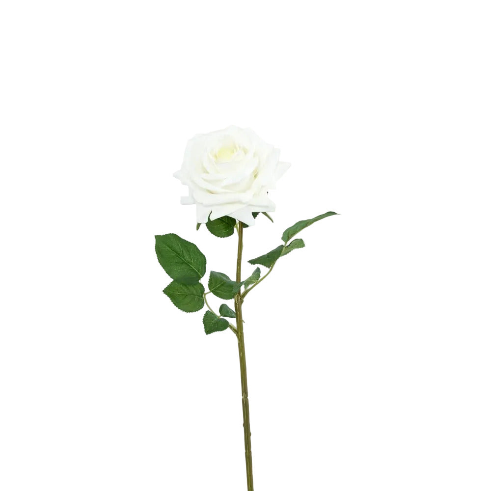Real Touch Rose Stem White